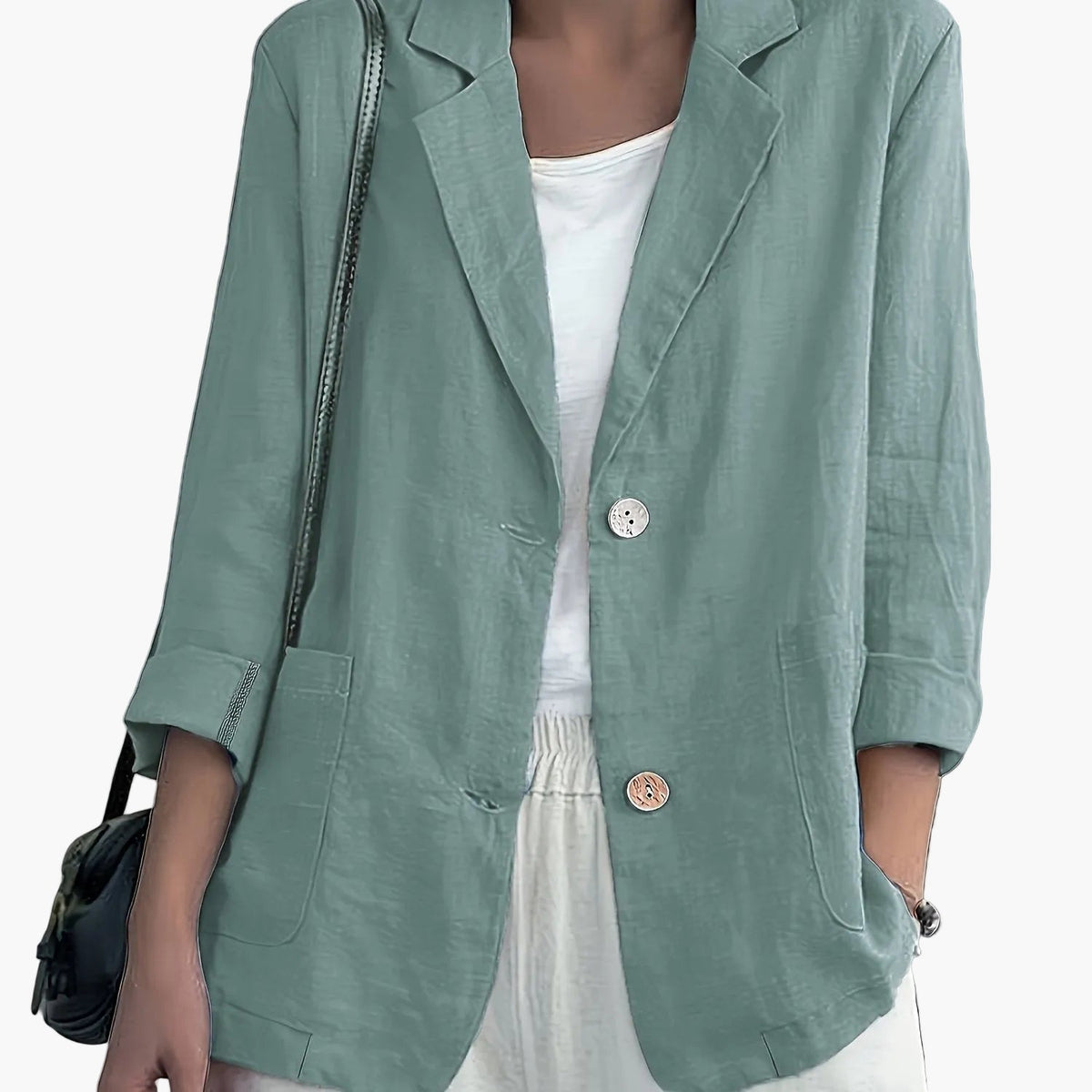 Antonia | Blazer mit Zweiknopf-Verschluss und Krempelärmeln