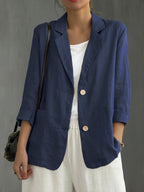 Antonia | Blazer mit Zweiknopf-Verschluss und Krempelärmeln