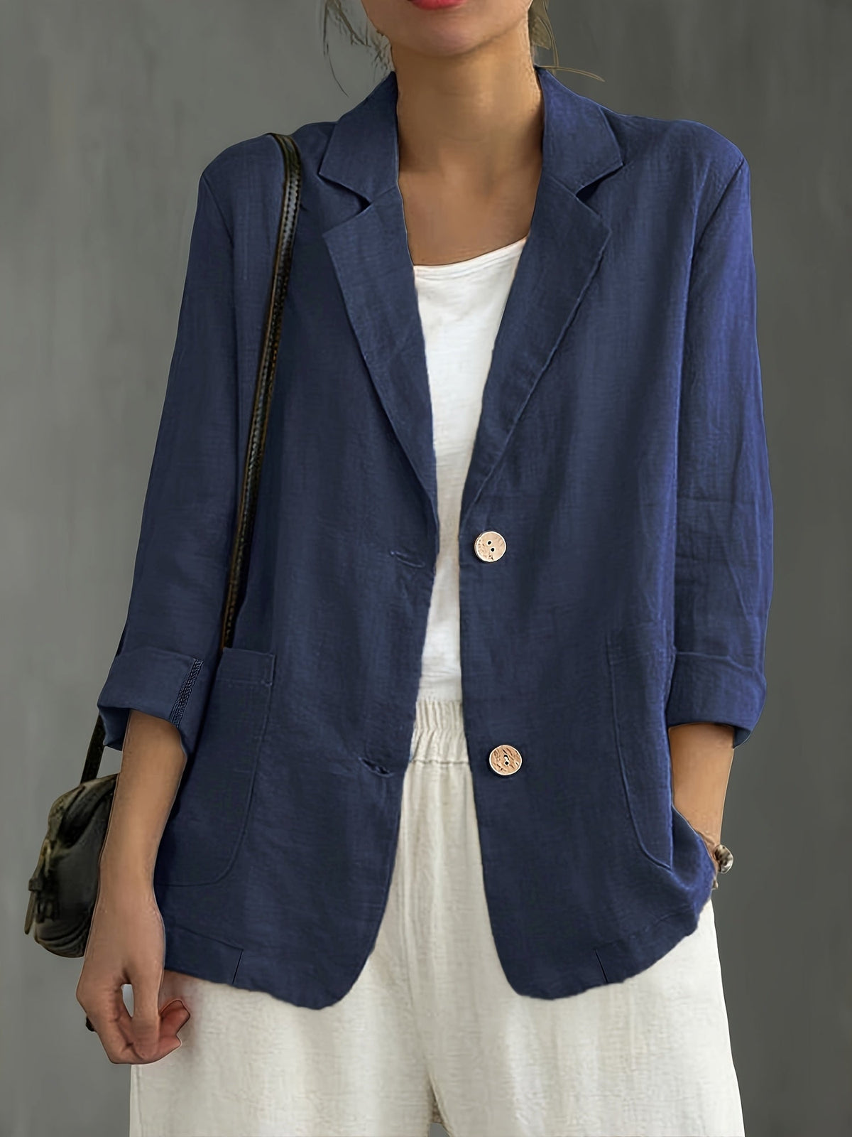 Antonia | Blazer mit Zweiknopf-Verschluss und Krempelärmeln