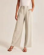 Women's casual high waisted wide-leg dress pants