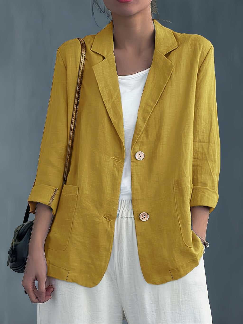 Antonia | Blazer mit Zweiknopf-Verschluss und Krempelärmeln
