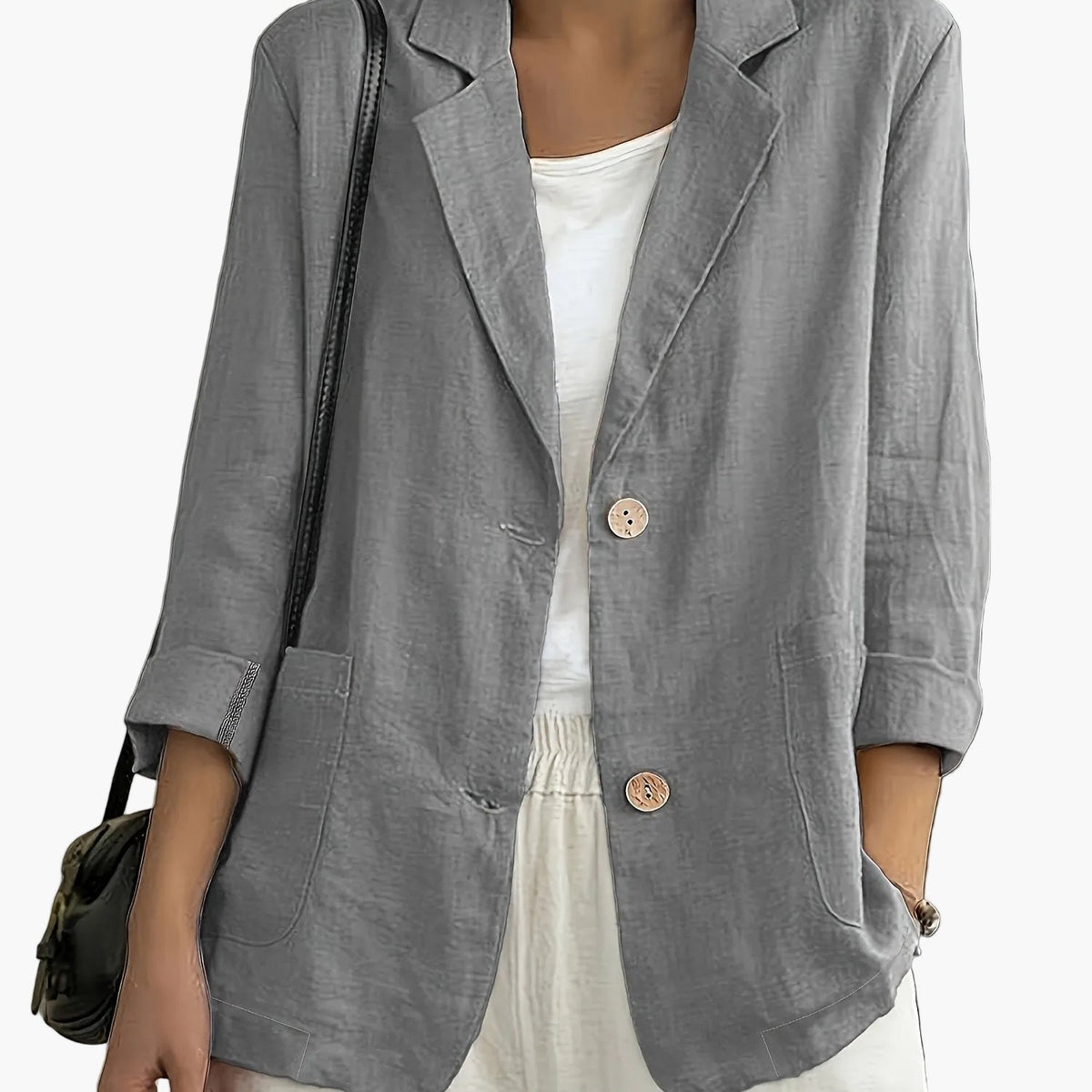 Antonia | Blazer mit Zweiknopf-Verschluss und Krempelärmeln