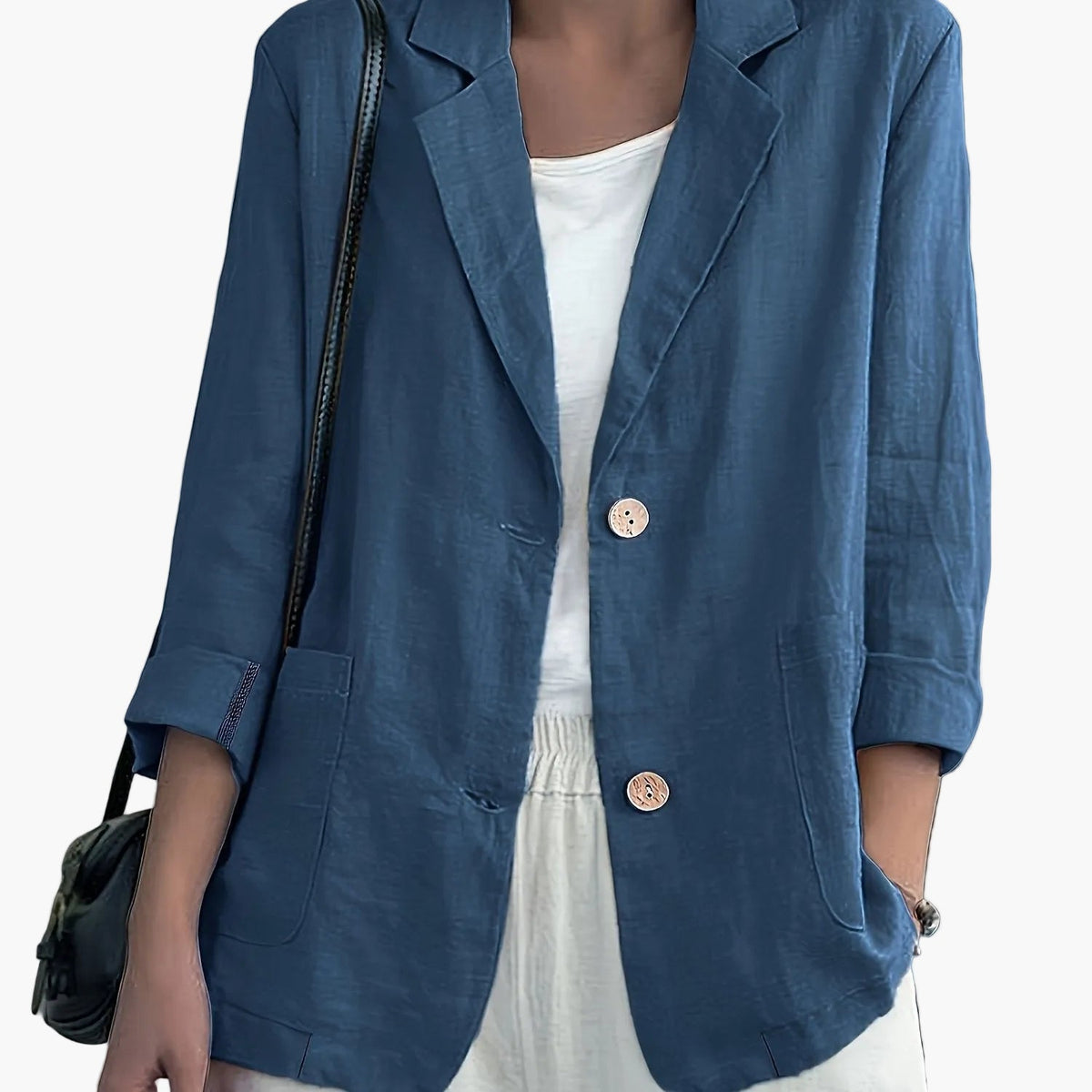 Antonia | Blazer mit Zweiknopf-Verschluss und Krempelärmeln