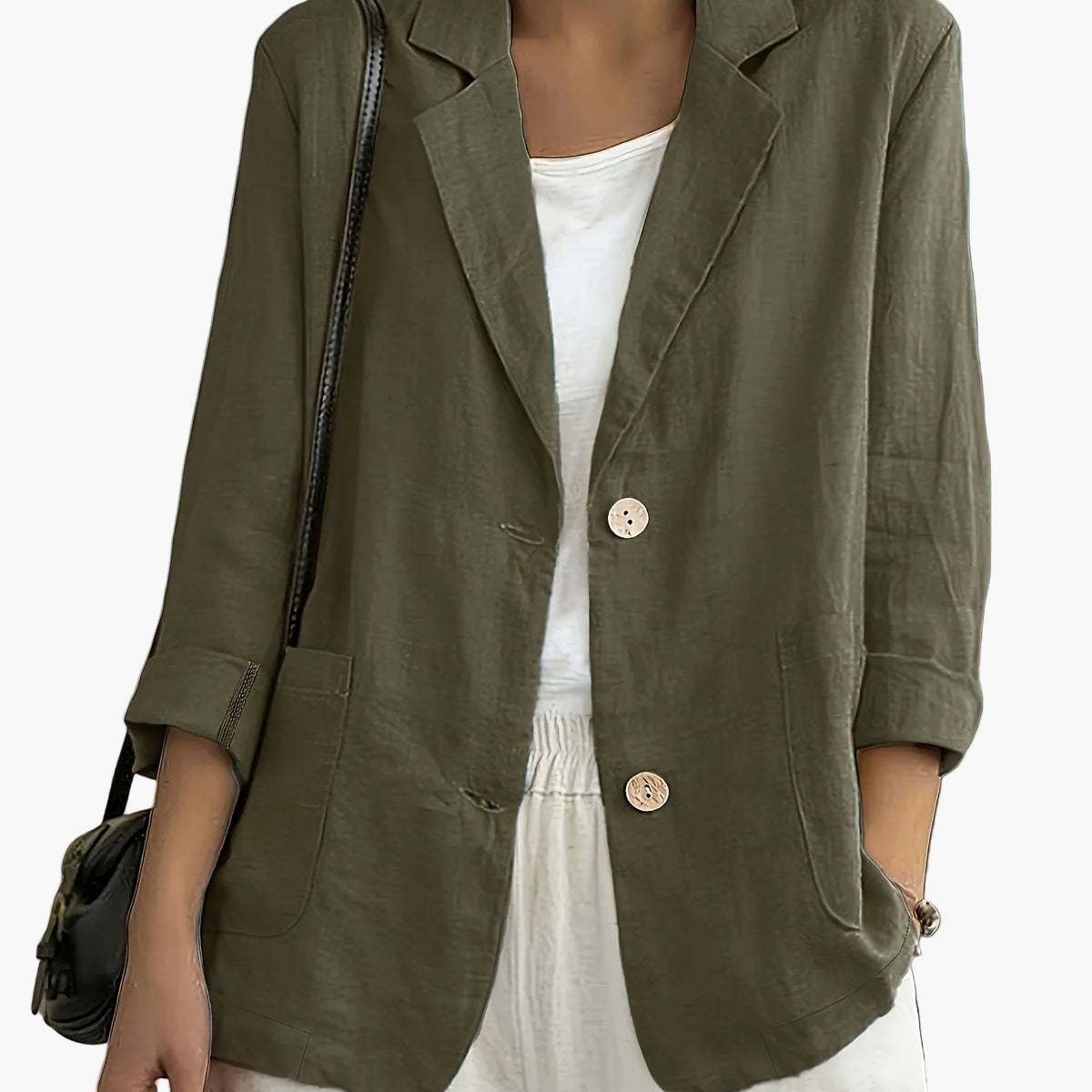Antonia | Blazer mit Zweiknopf-Verschluss und Krempelärmeln