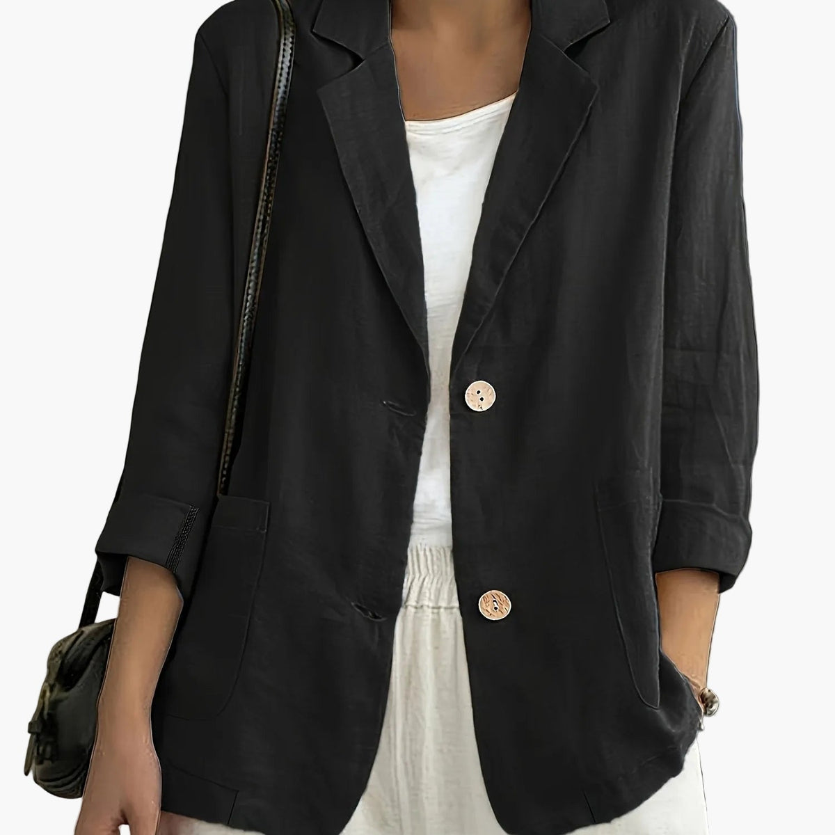 Antonia | Blazer mit Zweiknopf-Verschluss und Krempelärmeln