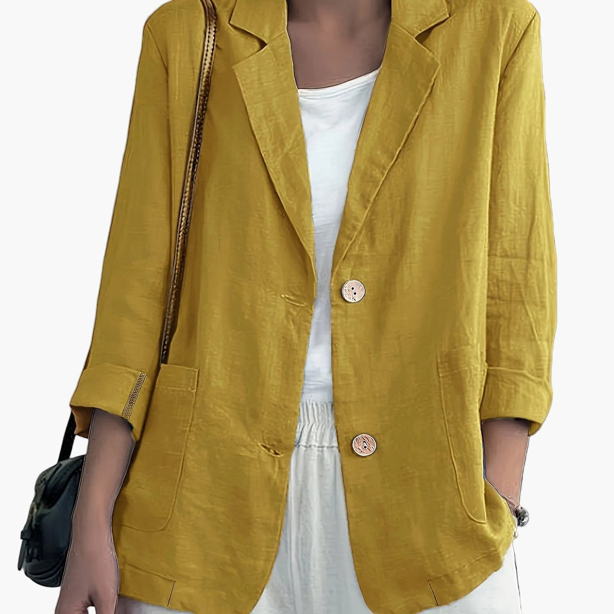 Antonia | Blazer mit Zweiknopf-Verschluss und Krempelärmeln