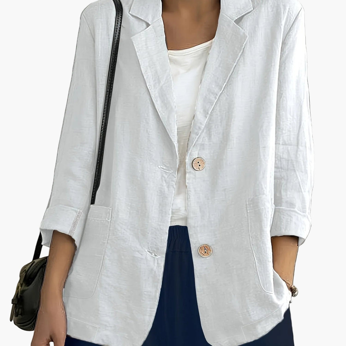 Antonia | Blazer mit Zweiknopf-Verschluss und Krempelärmeln