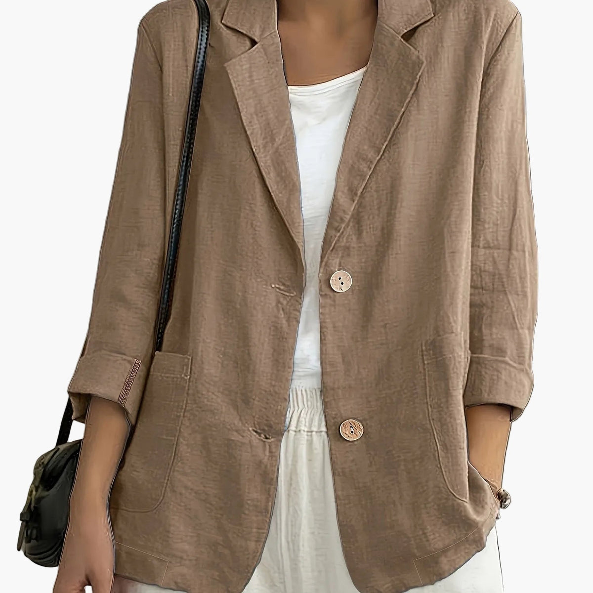 Antonia | Blazer mit Zweiknopf-Verschluss und Krempelärmeln