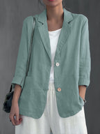 Antonia | Blazer mit Zweiknopf-Verschluss und Krempelärmeln