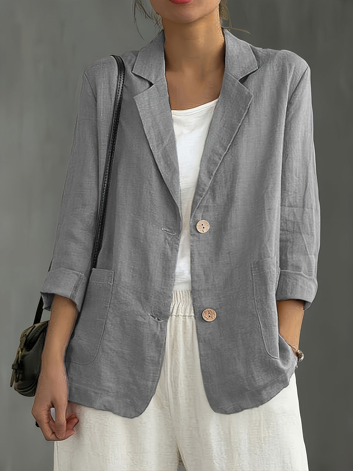 Antonia | Blazer mit Zweiknopf-Verschluss und Krempelärmeln