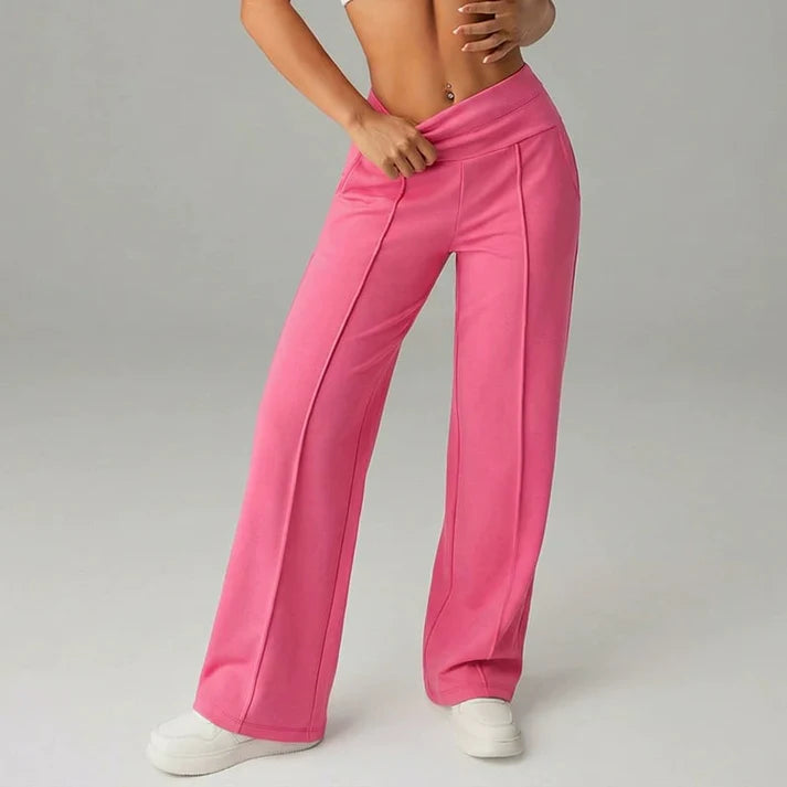 Women's high waisted wide-leg pants