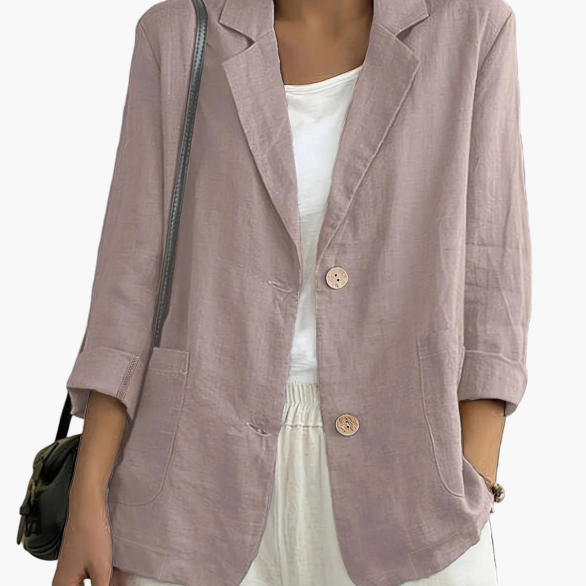 Antonia | Blazer mit Zweiknopf-Verschluss und Krempelärmeln