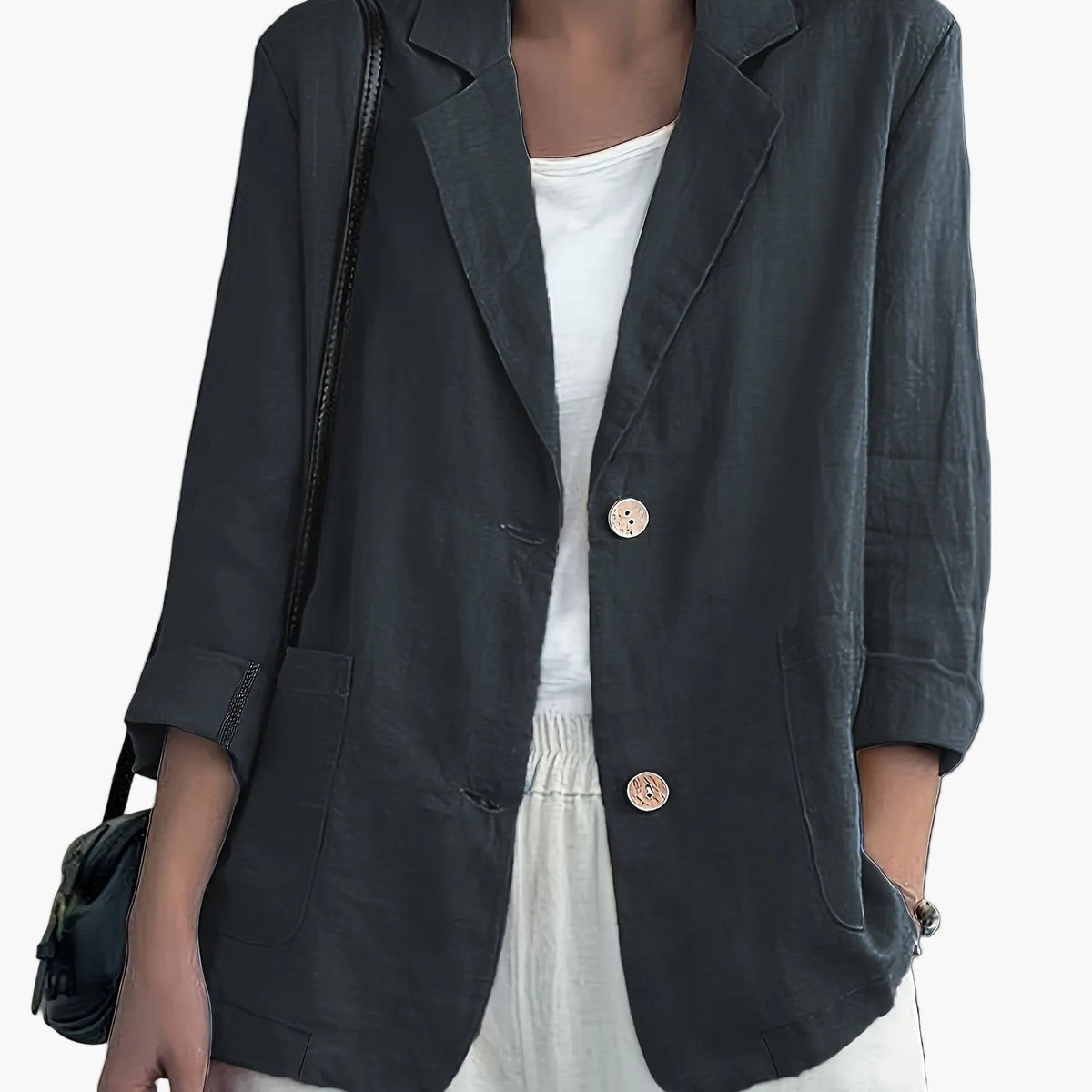 Antonia | Blazer mit Zweiknopf-Verschluss und Krempelärmeln
