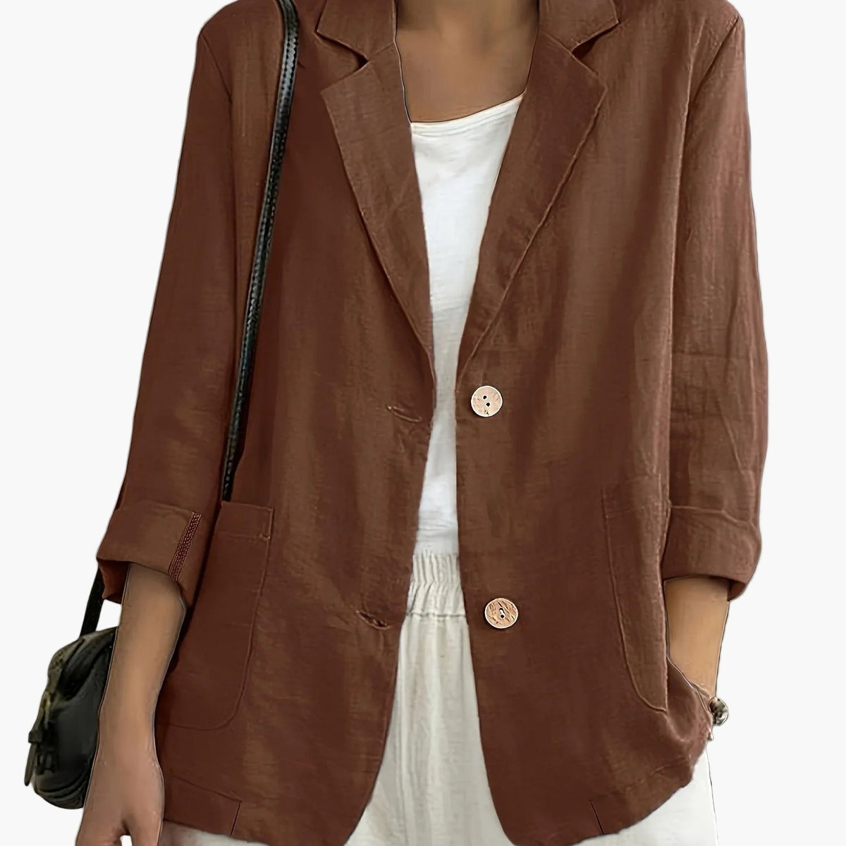 Antonia | Blazer mit Zweiknopf-Verschluss und Krempelärmeln