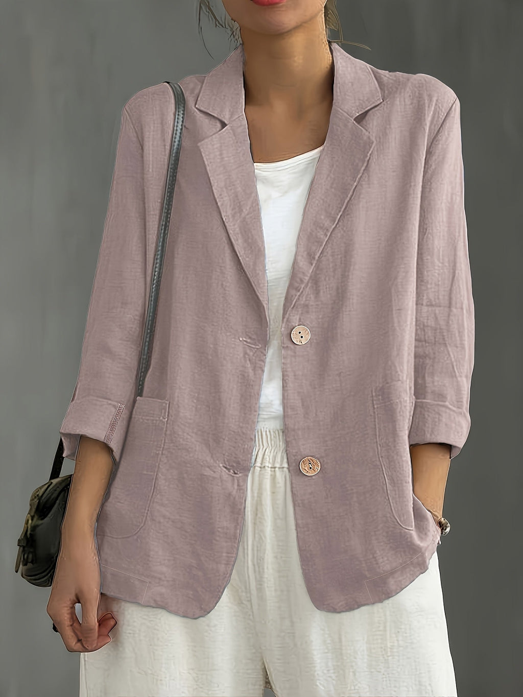 Antonia | Blazer mit Zweiknopf-Verschluss und Krempelärmeln