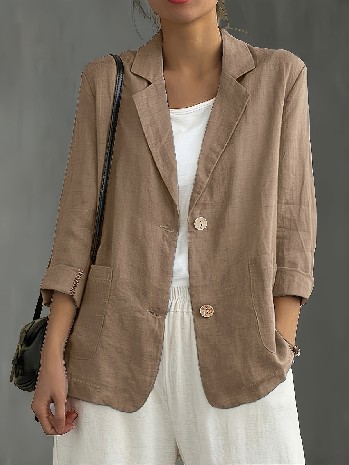 Antonia | Blazer mit Zweiknopf-Verschluss und Krempelärmeln