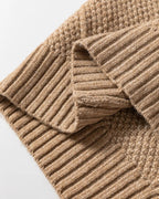 Drop-Shoulder Cable-Knit Pullover in Mid Length