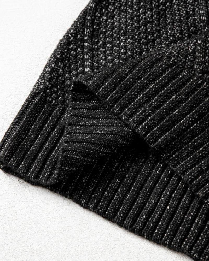 Drop-Shoulder Cable-Knit Pullover in Mid Length