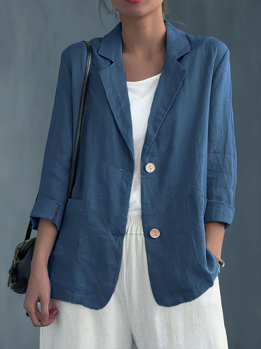 Antonia | Blazer mit Zweiknopf-Verschluss und Krempelärmeln