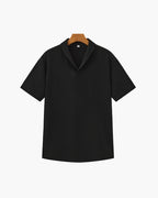 Men's Camp Collar Polo and Wide Trousers Matching Set