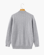 Men's Cashmere Half-Zip Sweater with Dense Knit