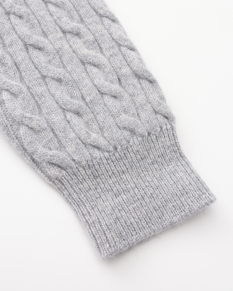 Men's Cashmere Half-Zip Sweater with Dense Knit