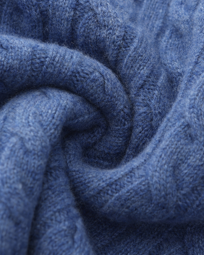 Men's Cashmere Half-Zip Sweater with Dense Knit
