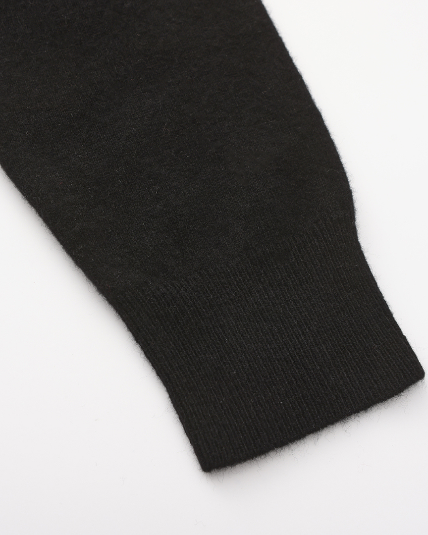 Men's Cashmere Knit Polo with Long Sleeves and Button Placket