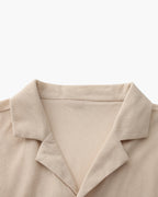 Men's Corduroy Shirt and Drawstring Shorts Set