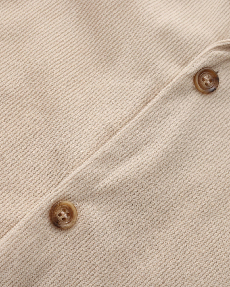Men's Corduroy Shirt and Drawstring Shorts Set