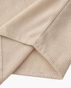 Men's Corduroy Shirt and Drawstring Shorts Set