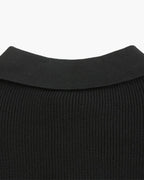 Men's Cotton Knit Half-Zip Sweater with Ribbed Collar