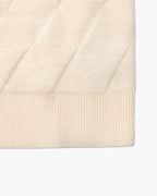 Men's Diamond Knit Crew Neck Sweater with Ribbed Cuffs