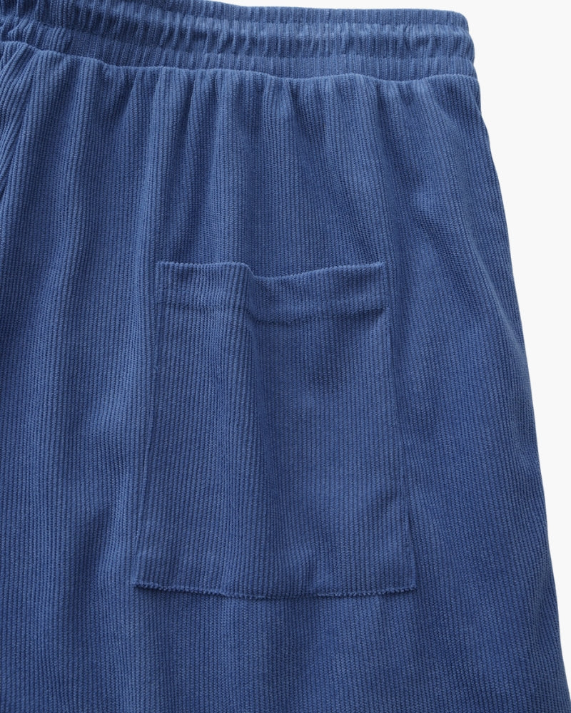 Men's Fine-Rib Corduroy Shorts with Drawstring Waist