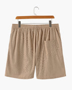 Men's Fine-Rib Corduroy Shorts with Drawstring Waist