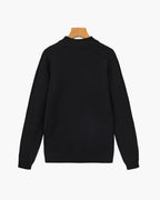 Men's Fine Ribbed Mock Neck Sweater with Clean Silhouette