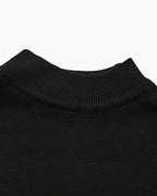 Men's Fine Ribbed Mock Neck Sweater with Clean Silhouette