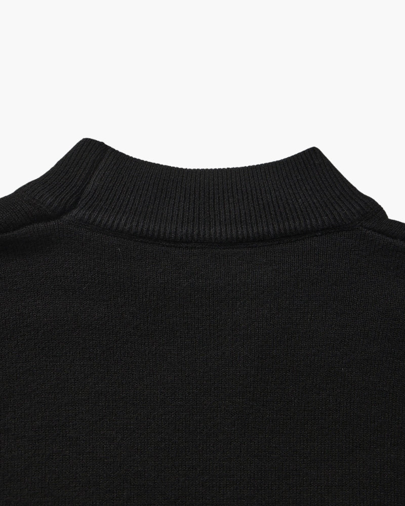 Men's Fine Ribbed Mock Neck Sweater with Clean Silhouette