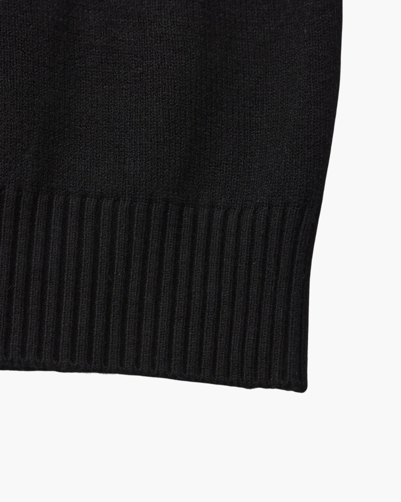 Men's Fine Ribbed Mock Neck Sweater with Clean Silhouette