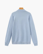 Men's Fine Ribbed Mock Neck Sweater with Clean Silhouette