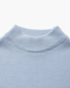 Men's Fine Ribbed Mock Neck Sweater with Clean Silhouette