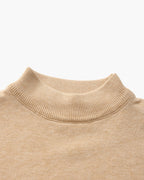 Men's Fine Ribbed Mock Neck Sweater with Clean Silhouette
