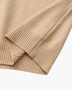Men's Fine Ribbed Mock Neck Sweater with Clean Silhouette