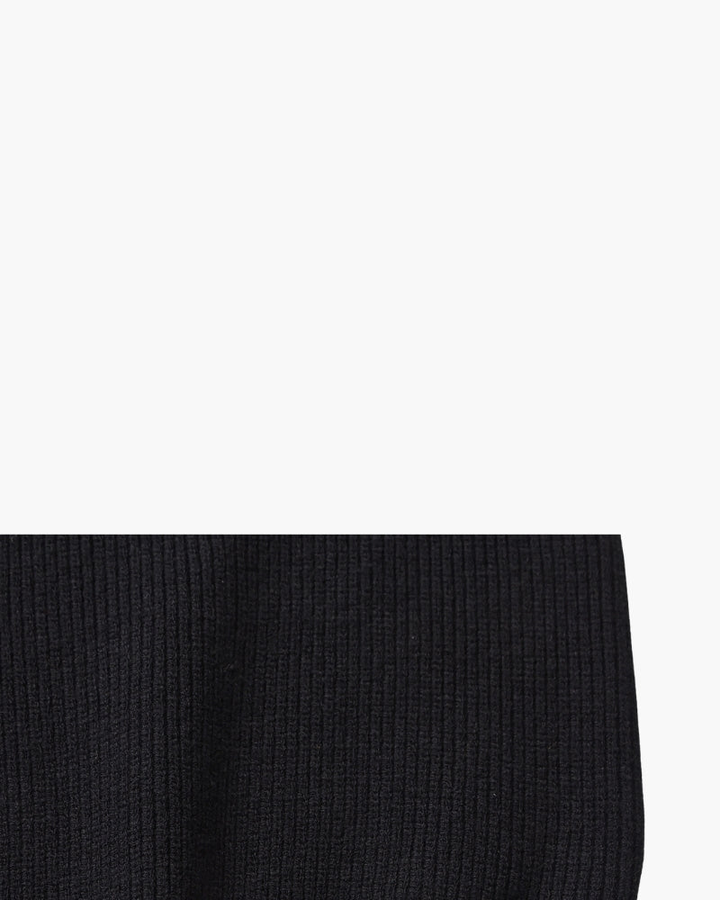 Men's Half-Zip Knit Pullover with Stand Collar and Ribbed Trims