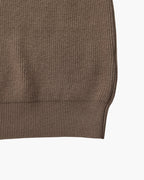 Men's Half-Zip Knit Pullover with Stand Collar and Ribbed Trims