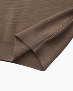 Men's Half-Zip Knit Pullover with Stand Collar and Ribbed Trims
