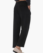 Men's High-Waist Tailored Trousers with Pleats and Belt Loops