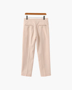 Men's High-Waist Tailored Trousers with Pleats and Belt Loops
