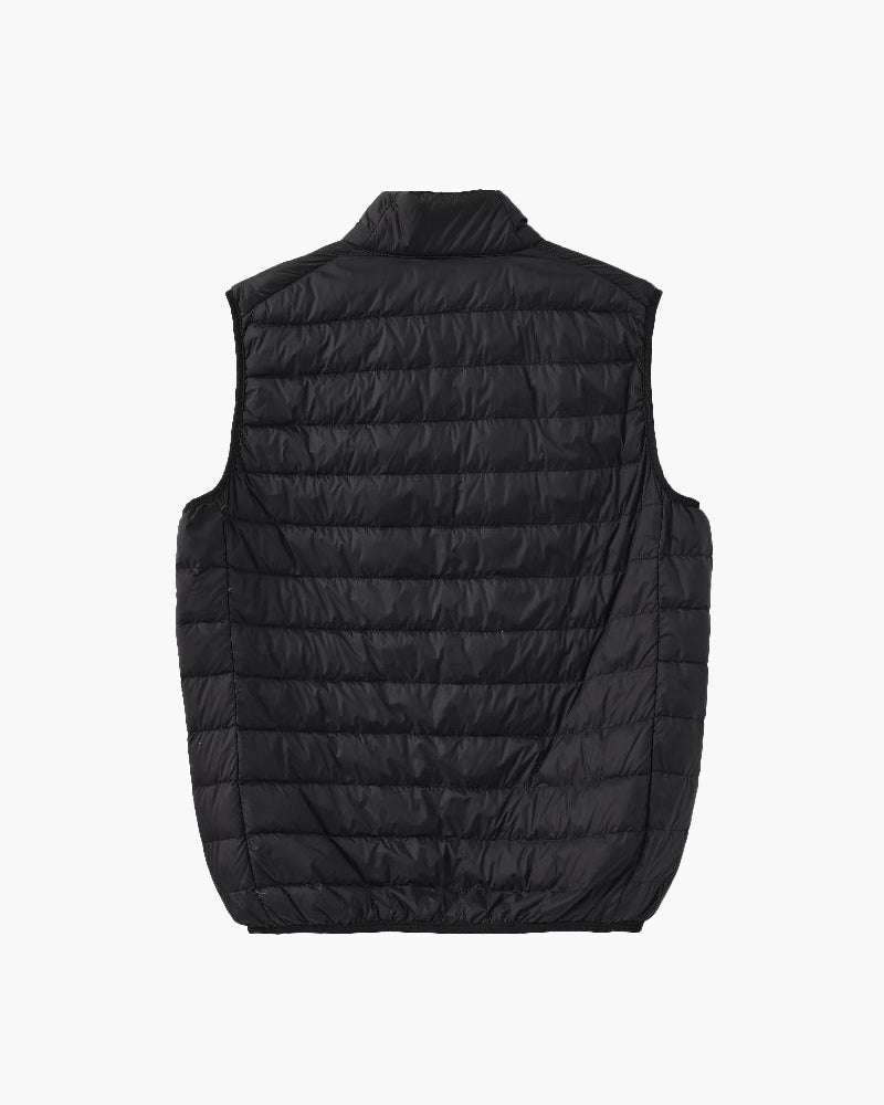 Men's Lightweight Puffer Vest with Stand Collar and Zip