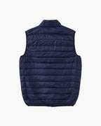 Men's Lightweight Puffer Vest with Stand Collar and Zip